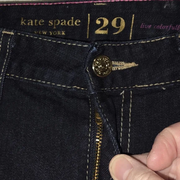 Kate Spade Jeans Kate Spade Broome Street Dark Blue Denim Skinny Jeans Sz 29 - Picture 6 of 16